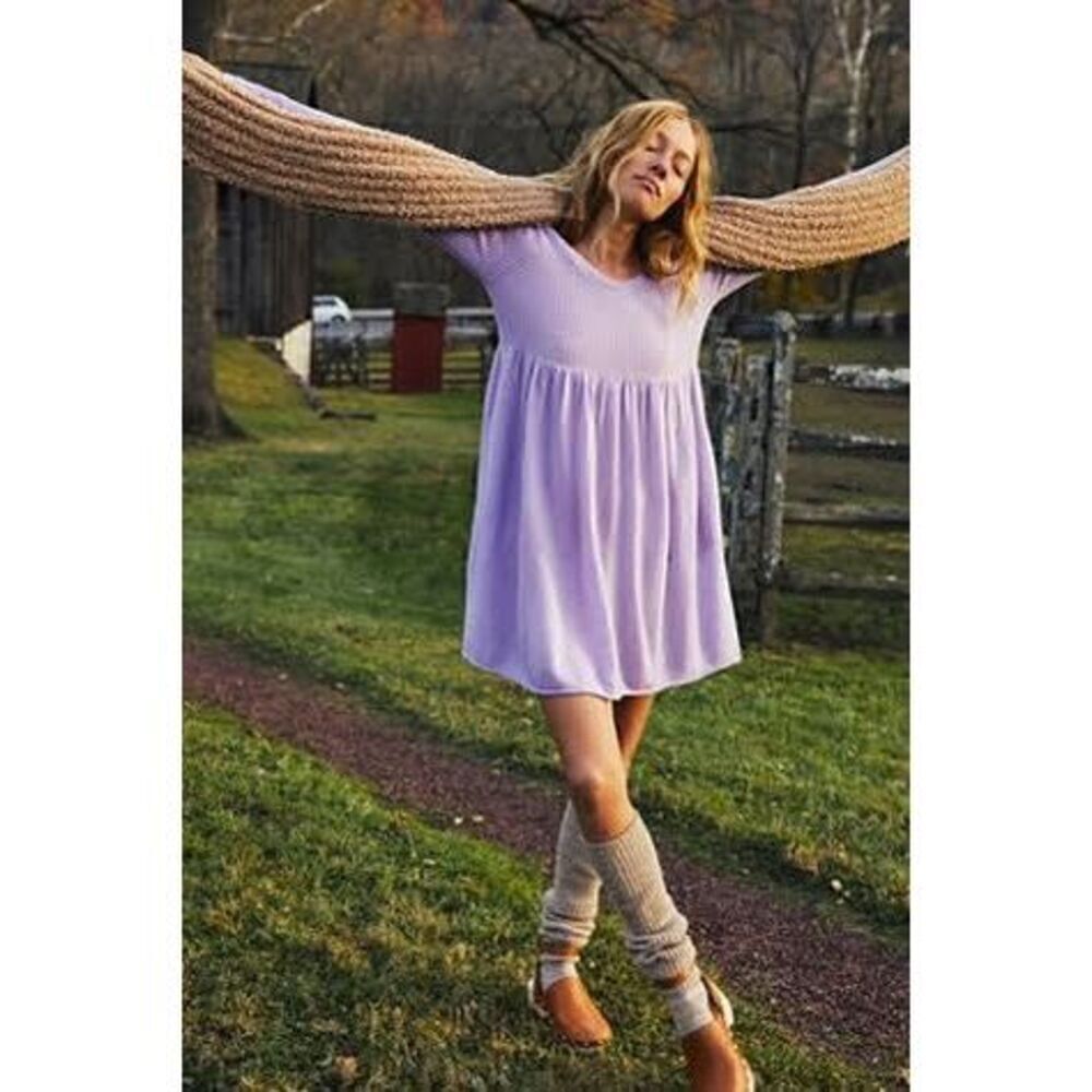 New Free People The Luxe Sweater Babydoll Dress Size M